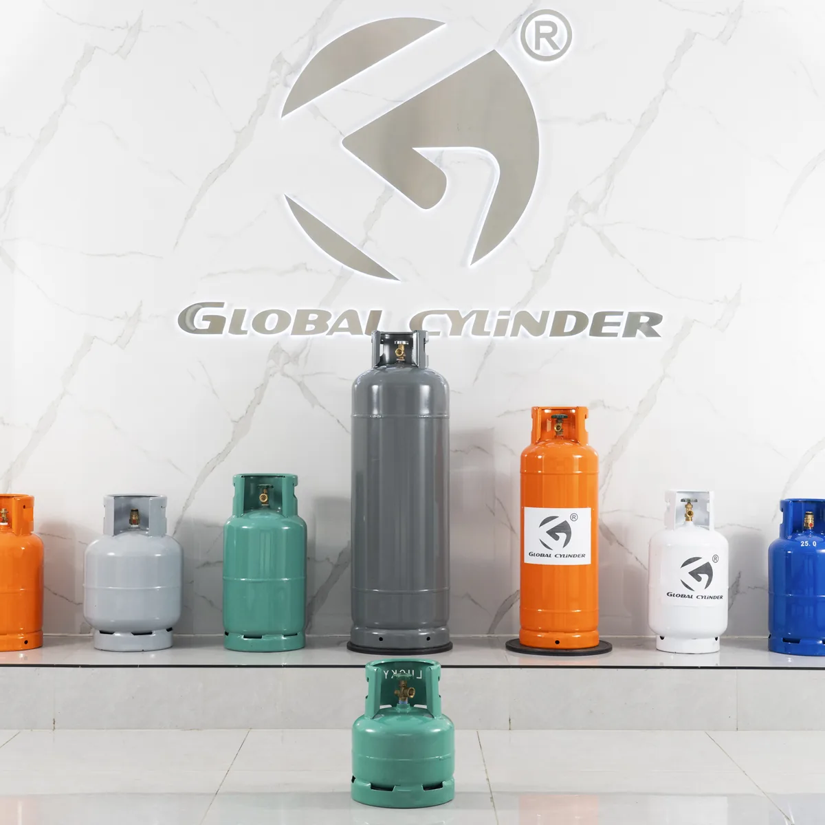 13L 6kg Mini LPG Cylinder - Green with handle - Ningbo supplier Made in China LPG gas cylinder wholesale
