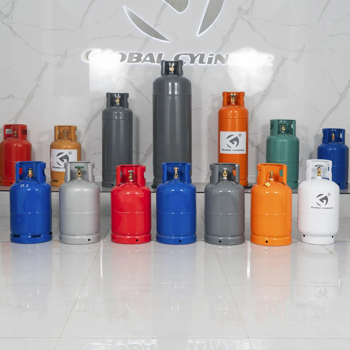 26.5L 12.5kg Standard LPG Cylinder (25 lbs) for Zimbabwe market - Ningbo supplier Made in China LPG gas cylinder wholesale